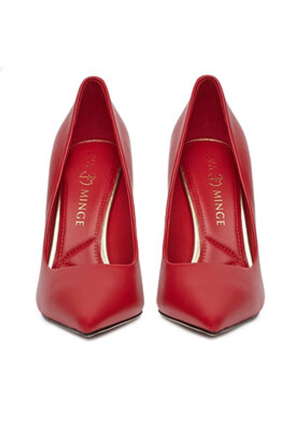 Eva Minge Czółenka THYME-LT934-35 Czerwony. Kolor: czerwony. Materiał: skóra