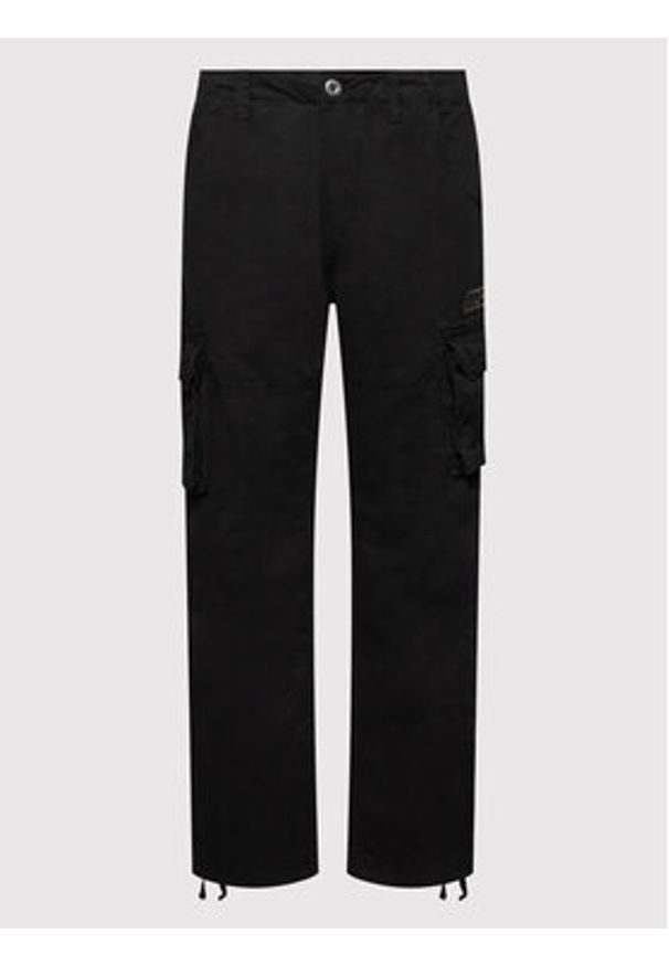 Alpha Industries Spodnie materiałowe Jet 101212 Czarny Straight Fit. Kolor: czarny. Materiał: bawełna
