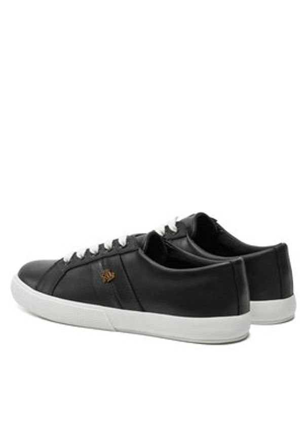 Lauren Ralph Lauren - LAUREN RALPH LAUREN Sneakersy Janson II 802775372002 Czarny. Kolor: czarny. Materiał: skóra