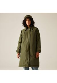 Regatta - Kurtka damska przeciwdeszczowa Mac Orla Kiely. Kolor: niebieski. Materiał: tkanina, puch. Wzór: aplikacja. Sport: turystyka piesza #1