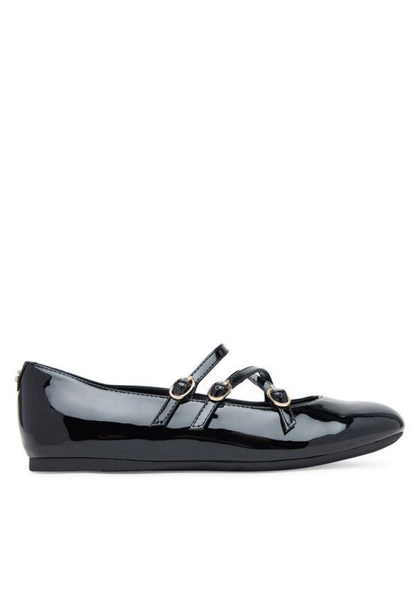 Guess Baleriny FLTKAL PAF02 Czarny. Kolor: czarny. Materiał: skóra