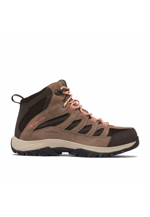 columbia - Buty Trekkingowe Damskie Columbia Crestwood Mid Waterproof. Kolor: brązowy, beżowy