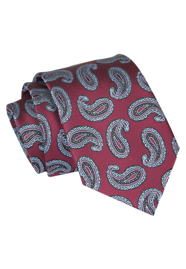 Alties - Krawat - ALTIES - Czerwony w Paisley. Kolor: czerwony. Materiał: tkanina. Wzór: paisley. Styl: elegancki, wizytowy