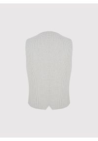 Pako Lorente - PAKO LORENTE - Beżowa dwurzędowa kamizelka w drobną kratę. Kolor: beżowy. Materiał: poliester, wiskoza, elastan. Wzór: kratka. Styl: młodzieżowy, elegancki #3