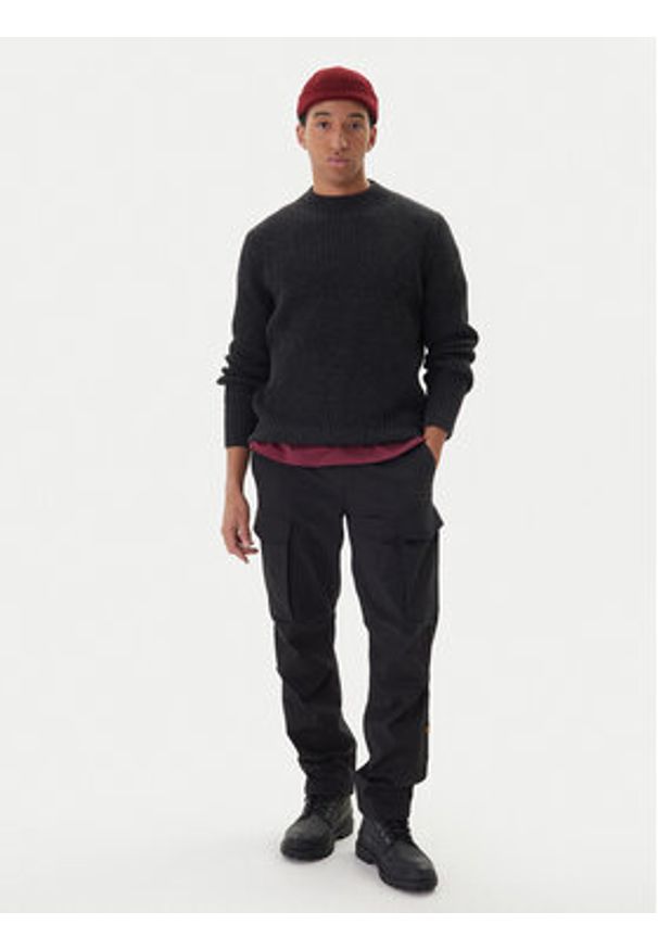 G-Star RAW - G-Star Raw Sweter Essential D23731-E212 Szary Regular Fit. Kolor: szary. Materiał: wełna