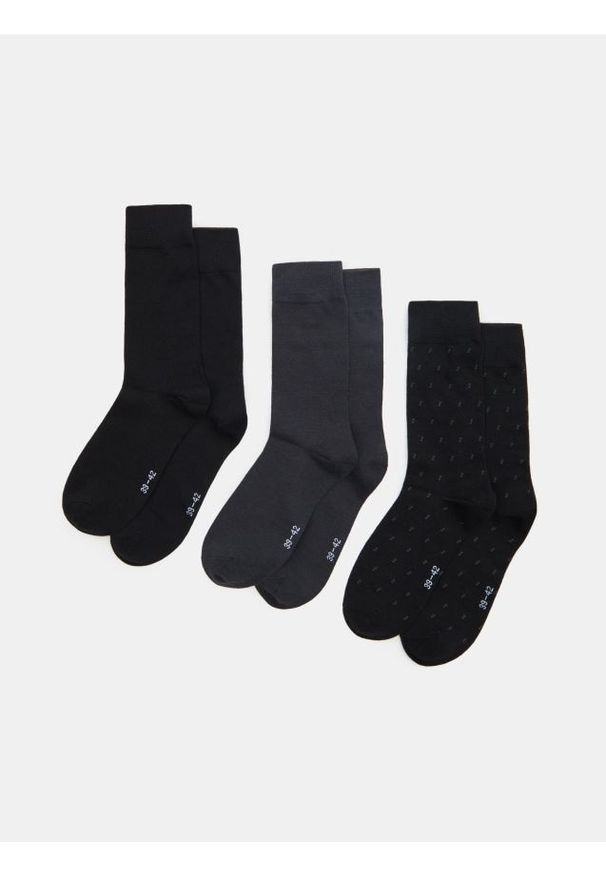 Sinsay - Długie skarpety 3 pack - wielobarwny