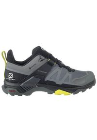 salomon - Buty do chodzenia męskie Salomon X Ultra 4 Gtx. Zapięcie: bez zapięcia. Kolor: wielokolorowy, szary. Materiał: materiał, tkanina, syntetyk. Szerokość cholewki: normalna. Sport: turystyka piesza