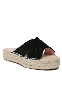 Manebi Espadryle Double Sole X Bands Sandals K 1.0 DX Czarny. Kolor: czarny. Materiał: zamsz, skóra #4