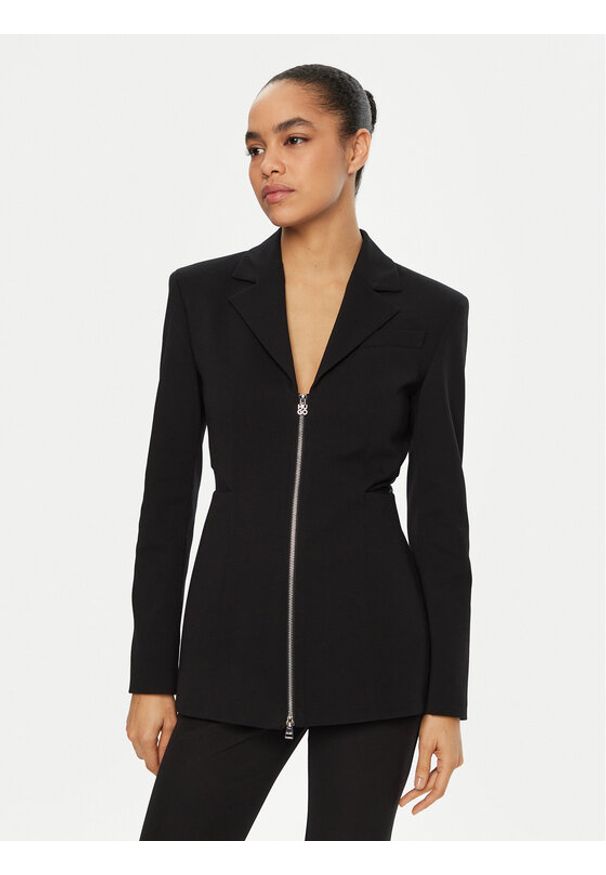 Hugo - HUGO Marynarka Azera-1 50540392 Czarny Regular Fit. Kolor: czarny. Materiał: syntetyk, wiskoza