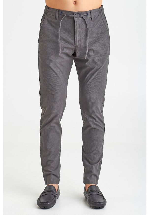 Szare spodnie JOOP! Jeans w kolorowe wzory