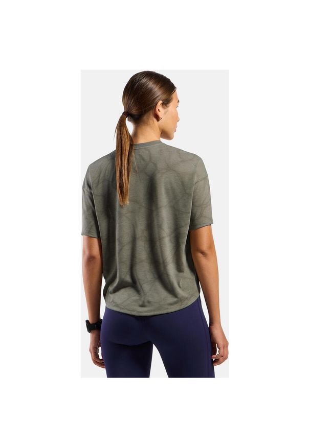 Koszulka damska Odlo ACTIVE 365 NATURAL BLEND PRINT T-shirt. Kolor: zielony. Wzór: nadruk