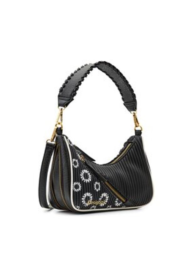 Desigual Torebka 23WAXP77 Czarny. Kolor: czarny. Materiał: skórzane