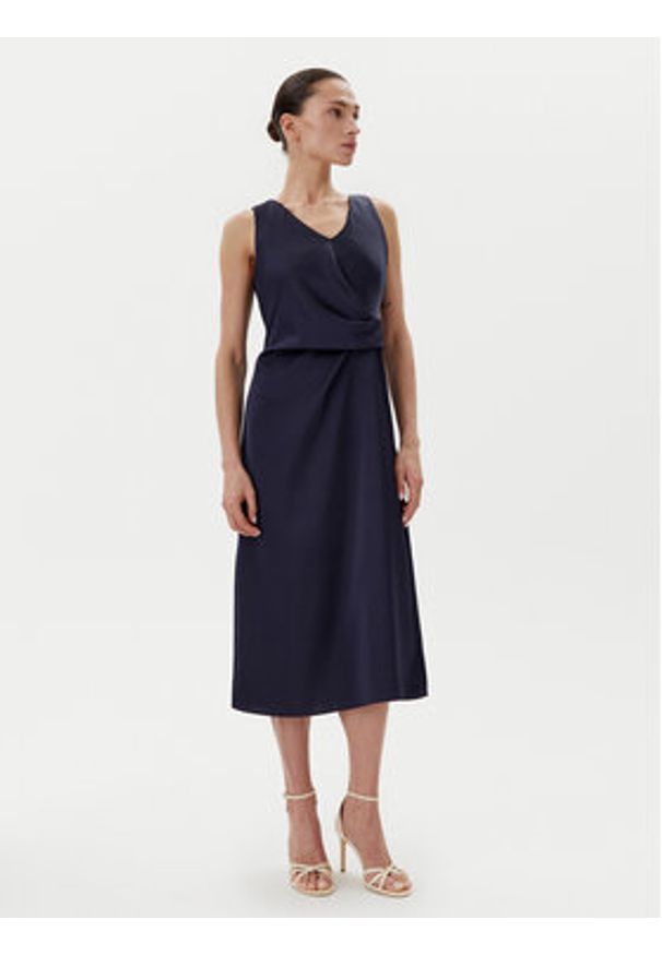 Rinascimento Sukienka koktajlowa CFC0122928003 Granatowy Regular Fit. Kolor: niebieski. Materiał: syntetyk. Styl: wizytowy