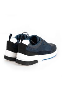 Geox Sneakersy "Rockson B" | U947WA 04314 | Rockson B | Mężczyzna | Granatowy. Nosek buta: okrągły. Kolor: niebieski. Materiał: skóra, materiał