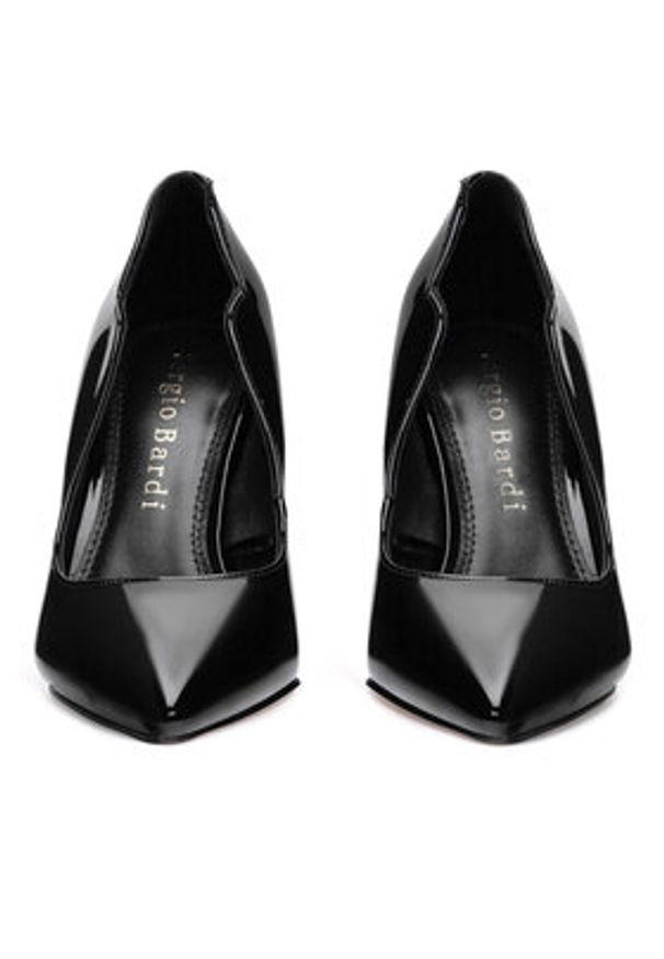 Sergio Bardi Szpilki WYL2142-40Z-SB Czarny. Kolor: czarny. Materiał: lakier, skóra. Obcas: na szpilce