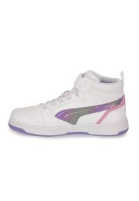 Buty do chodzenia dla dzieci Puma 01 Rebound V6 Low. Kolor: wielokolorowy. Materiał: syntetyk, materiał. Szerokość cholewki: normalna. Sport: turystyka piesza