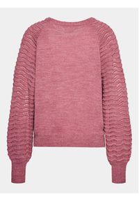 ICHI Sweter 20119716 Różowy Regular Fit. Kolor: różowy. Materiał: syntetyk