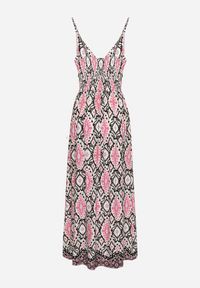 Born2be - Czarna Taliowana Sukienka z Wiskozy na Regulowanych Ramiączkach z Gumką w Pasie Zenadea. Okazja: na co dzień. Kolor: czarny. Materiał: wiskoza. Długość rękawa: na ramiączkach. Sezon: lato. Styl: wizytowy, casual #3