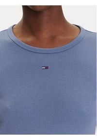 Tommy Jeans T-Shirt Essential DW0DW17383 Niebieski Slim Fit. Kolor: niebieski. Materiał: bawełna #3