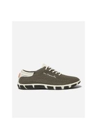 Niskie buty damskie TBS Jazaria. Kolor: zielony. Materiał: skóra. Sport: turystyka piesza