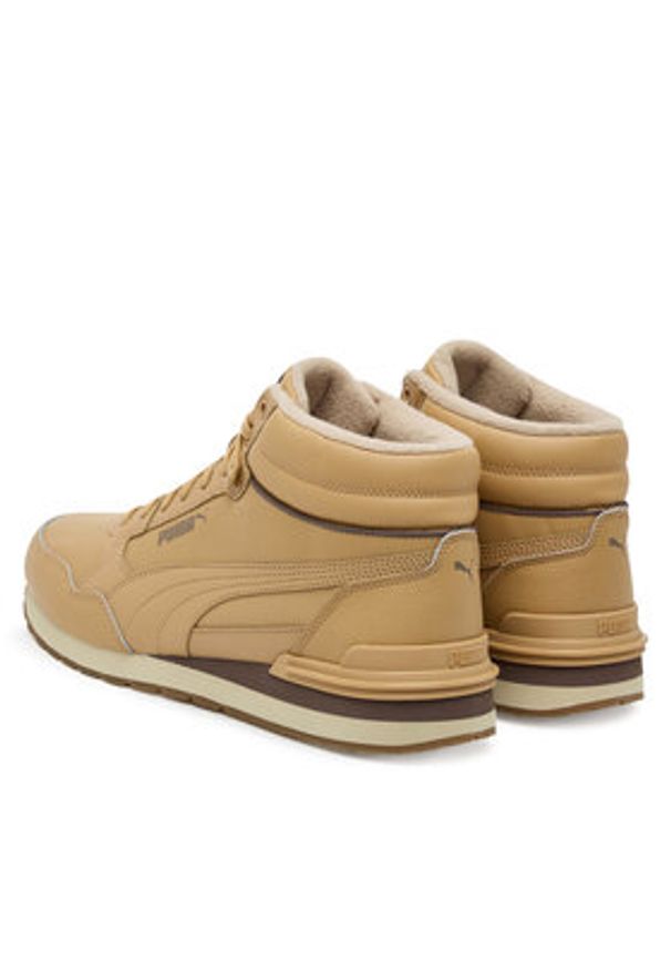 Puma Sneakersy St Runner V4 Mid 402893 05 Brązowy. Kolor: brązowy. Materiał: skóra