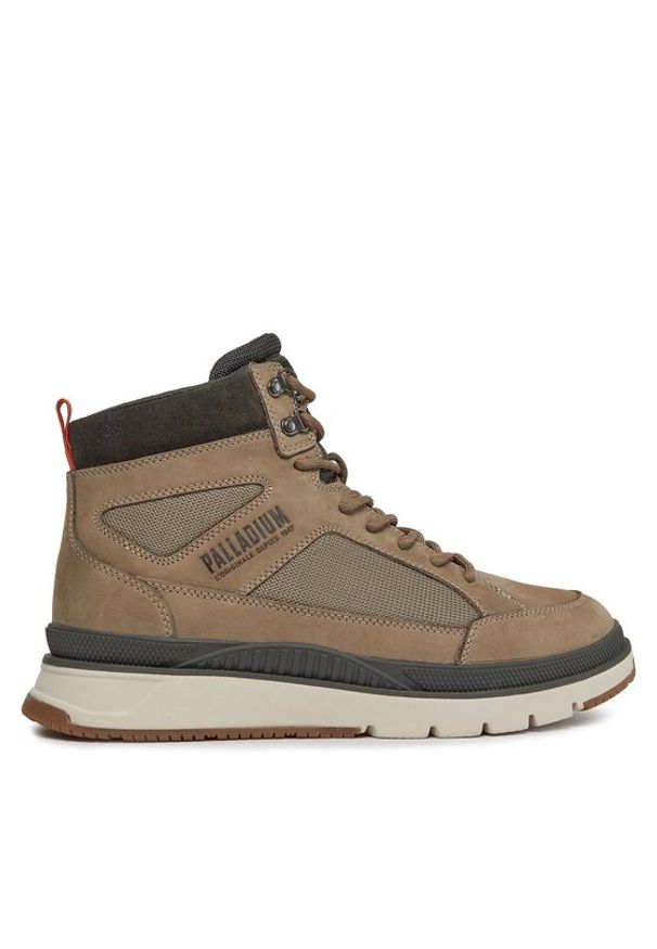 Palladium Sneakersy Pallasider Mid Cuff 08878-377-M Khaki. Kolor: brązowy. Materiał: skóra