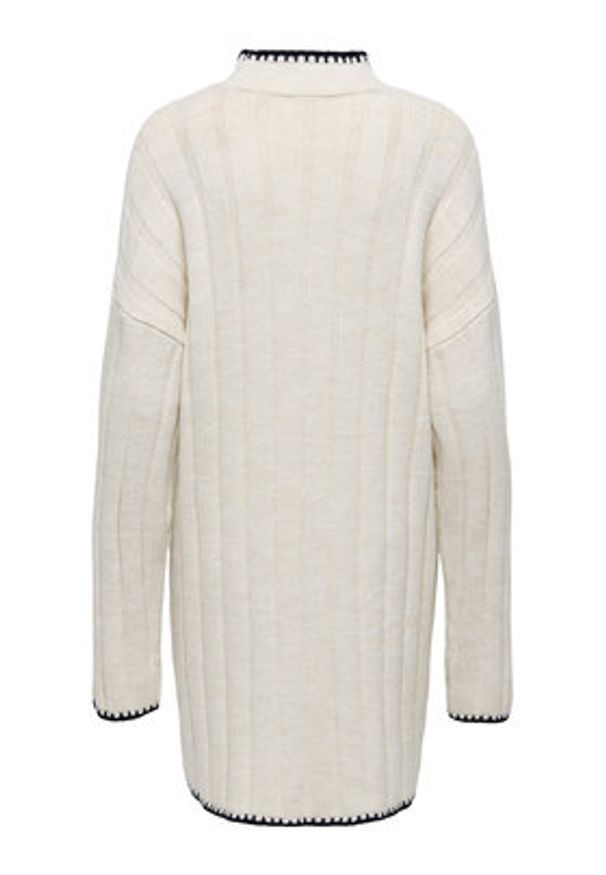 only - ONLY Sukienka dzianinowa Chick Stitch 15366020 Beżowy Loose Fit. Kolor: beżowy. Materiał: syntetyk