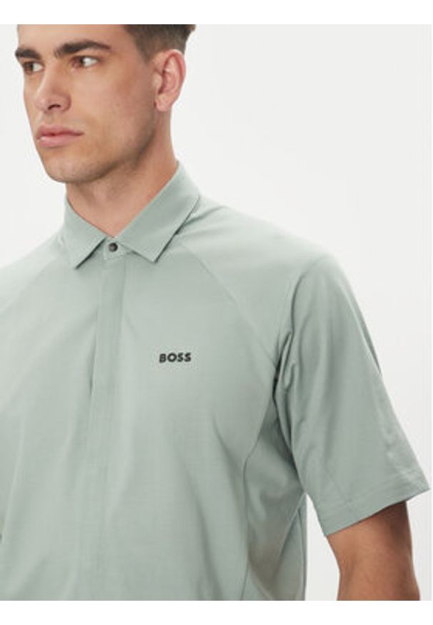 BOSS Koszula Excurse 50540196 Zielony Regular Fit. Kolor: zielony. Materiał: bawełna