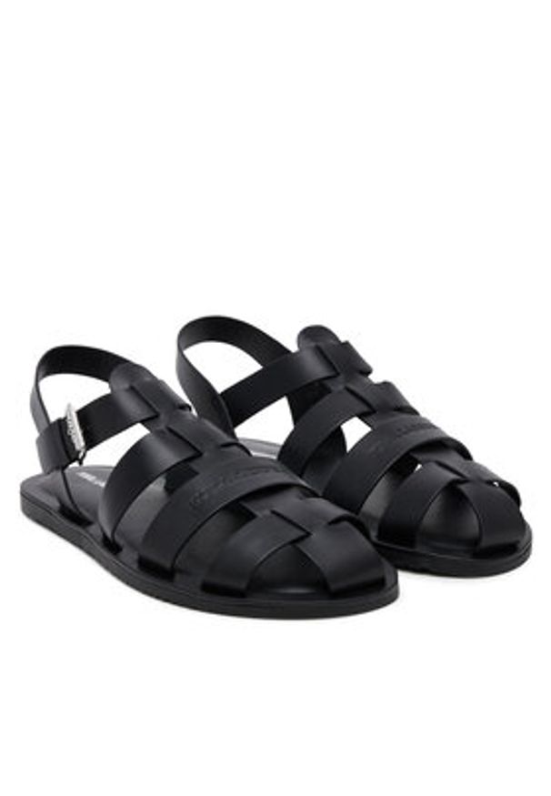 Karl Lagerfeld - KARL LAGERFELD Klapki Kastor III KL70223 Czarny. Kolor: czarny. Materiał: skóra