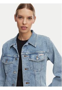 Calvin Klein Jeans Kurtka jeansowa LV047F672G Niebieski jasny Regular Fit. Kolor: niebieski. Materiał: bawełna #4