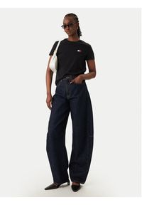 Tommy Jeans T-Shirt Wavy Flag DW0DW22274 Czarny Regular Fit. Kolor: czarny. Materiał: bawełna #4