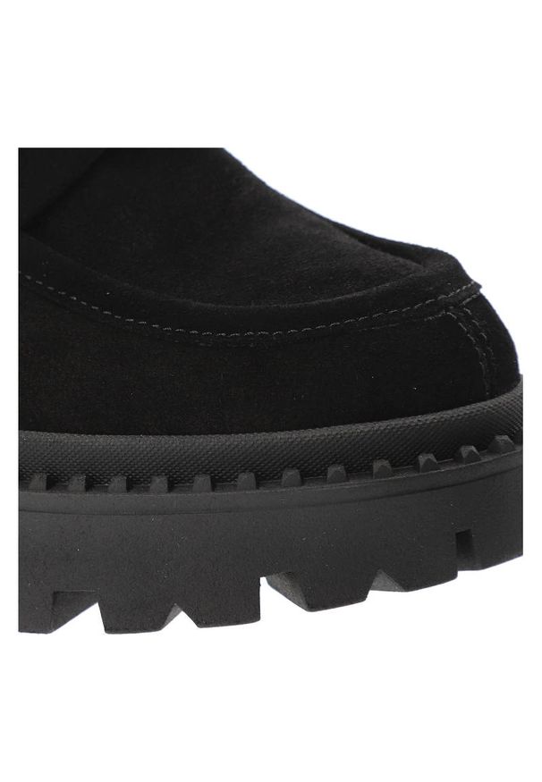 CheBello - Czarne Półbuty Chebello Damskie Eleganckie Obuwie. Okazja: na spotkanie biznesowe. Kolor: czarny. Materiał: skóra, zamsz. Szerokość cholewki: normalna. Styl: elegancki