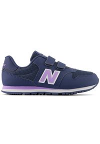 Buty dziecięce New Balance PV500CIL – granatowe. Zapięcie: rzepy. Kolor: niebieski. Materiał: materiał, syntetyk. Szerokość cholewki: normalna. Sport: turystyka piesza #1