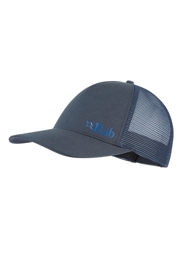 Czapka z daszkiem bawełniana Rab Trucker Logo Cap. Kolor: niebieski. Materiał: bawełna