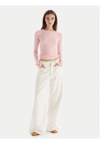 Patrizia Pepe Sweter 2K0337/K7S0-M555 Różowy Regular Fit. Kolor: różowy. Materiał: syntetyk