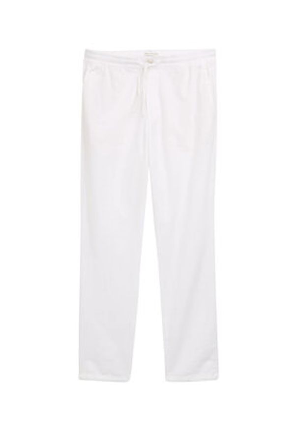 Tom Tailor Spodnie materiałowe 1044716 Biały Regular Fit. Kolor: biały. Materiał: bawełna