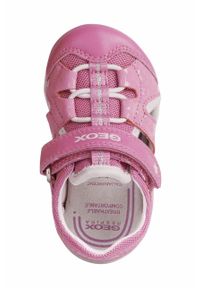 Geox Sandały dziecięce kolor różowy. Zapięcie: rzepy. Kolor: różowy. Materiał: skóra, guma #5