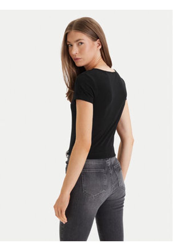 Guess T-Shirt W6GP11 K2933 Czarny Regular Fit. Kolor: czarny. Materiał: bawełna
