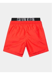 Calvin Klein Swimwear Szorty kąpielowe KV0KV00037 Czerwony Regular Fit. Kolor: czerwony. Materiał: syntetyk