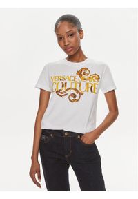 Versace Jeans Couture T-Shirt 76HAHG00 Biały Slim Fit. Kolor: biały. Materiał: bawełna #1