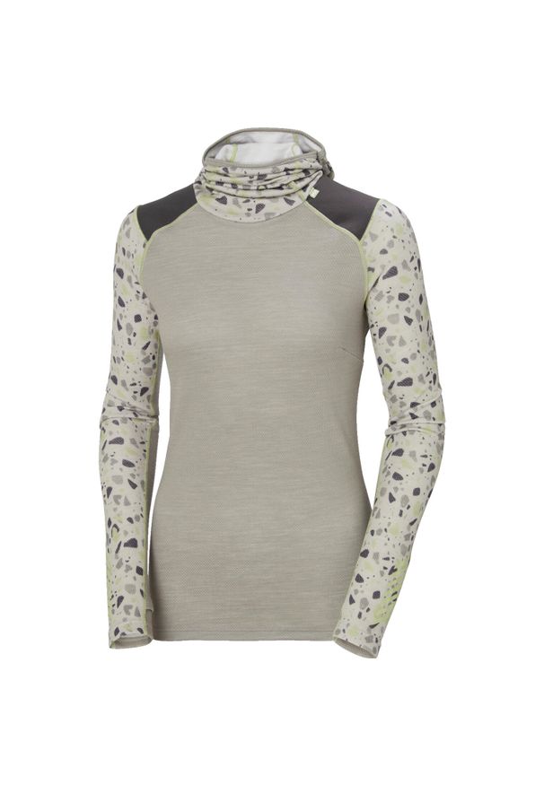 Bluza damska Helly Hansen Lifa Merino Midweight BLC. Typ kołnierza: kaptur. Kolor: szary. Sport: turystyka piesza