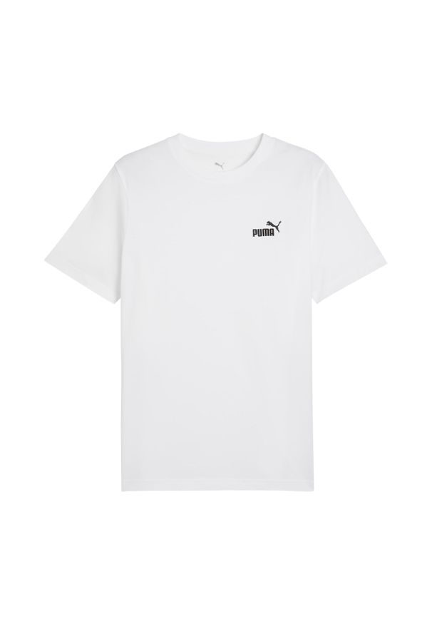 Koszulka Puma Ess Small No. 1 Logo Tee, Mężczyźni. Kolor: biały. Wzór: haft