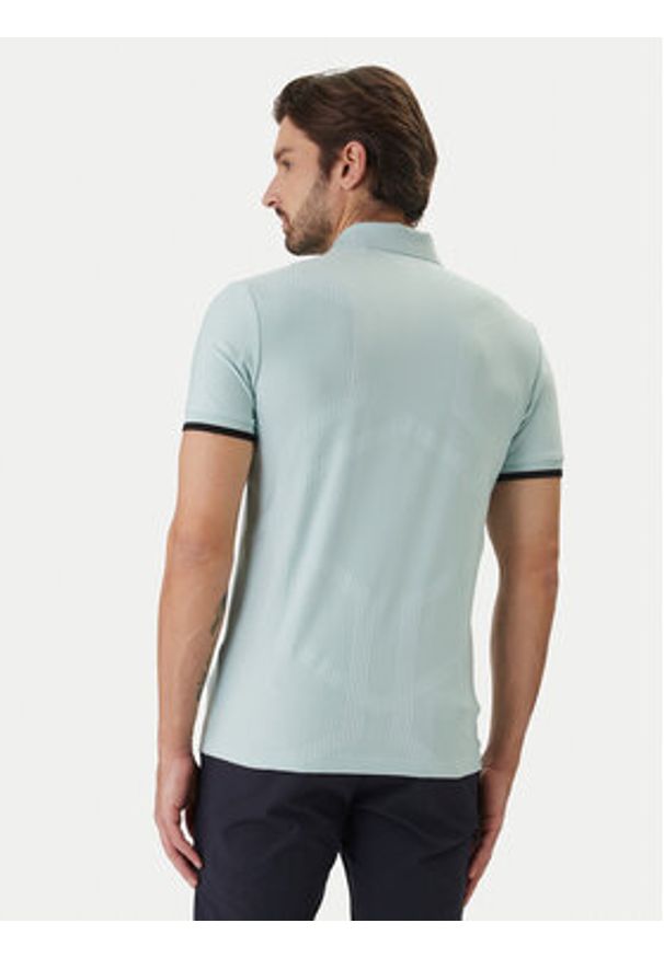 BOSS Polo Chip Hexa 50554561 Turkusowy Regular Fit. Typ kołnierza: polo. Kolor: turkusowy. Materiał: bawełna