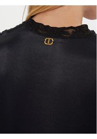 TwinSet - TWINSET Bluzka 252TT2243 Czarny Regular Fit. Kolor: czarny. Materiał: wiskoza #5
