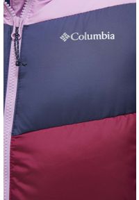 columbia - Columbia kurtka Puffect Color Block Jkt damska kolor bordowy zimowa 1955101. Kolor: czerwony. Materiał: tkanina, syntetyk, materiał, puch. Wzór: ze splotem. Sezon: zima #3