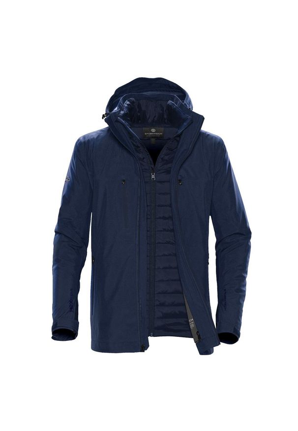 STORMTECH - Męska Kurtka Matrix System. Kolor: wielokolorowy, niebieski, szary. Sport: turystyka piesza