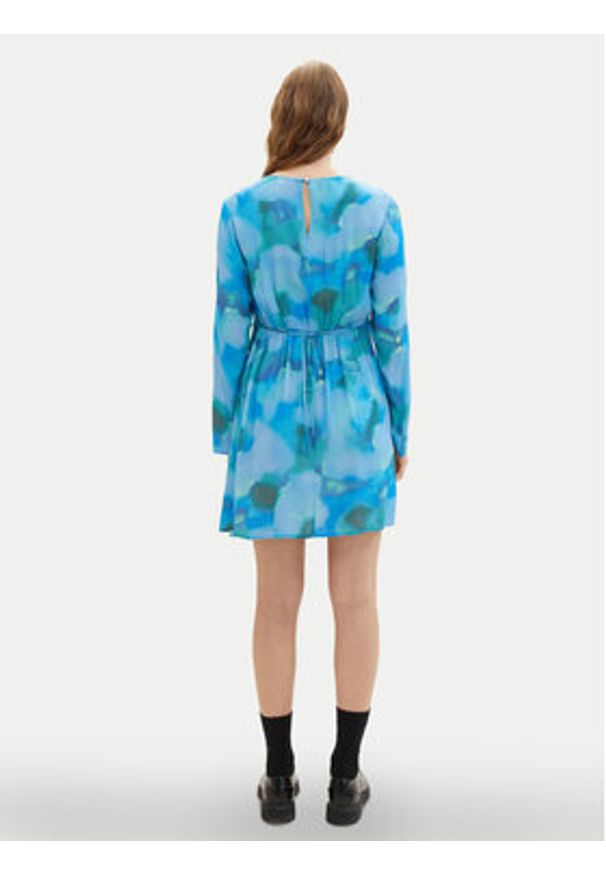 Tom Tailor Denim Sukienka letnia 1040643 Niebieski Slim Fit. Kolor: niebieski. Materiał: wiskoza. Sezon: lato