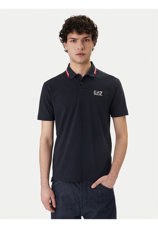 EA7 Emporio Armani Polo 7M001604 AF13511 UB102 Granatowy Regular Fit. Typ kołnierza: polo. Kolor: niebieski. Materiał: bawełna