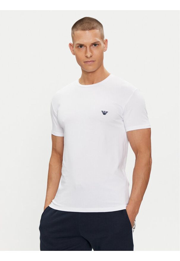 Emporio Armani Underwear T-Shirt 111971 4R522 00010 Biały Slim Fit. Kolor: biały. Materiał: bawełna