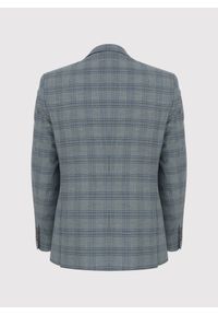 Pako Lorente - PAKO LORENTE – Szara marynarka casualowa w kratkę. Okazja: na co dzień. Kolor: szary. Materiał: jeans. Wzór: kratka. Styl: casual